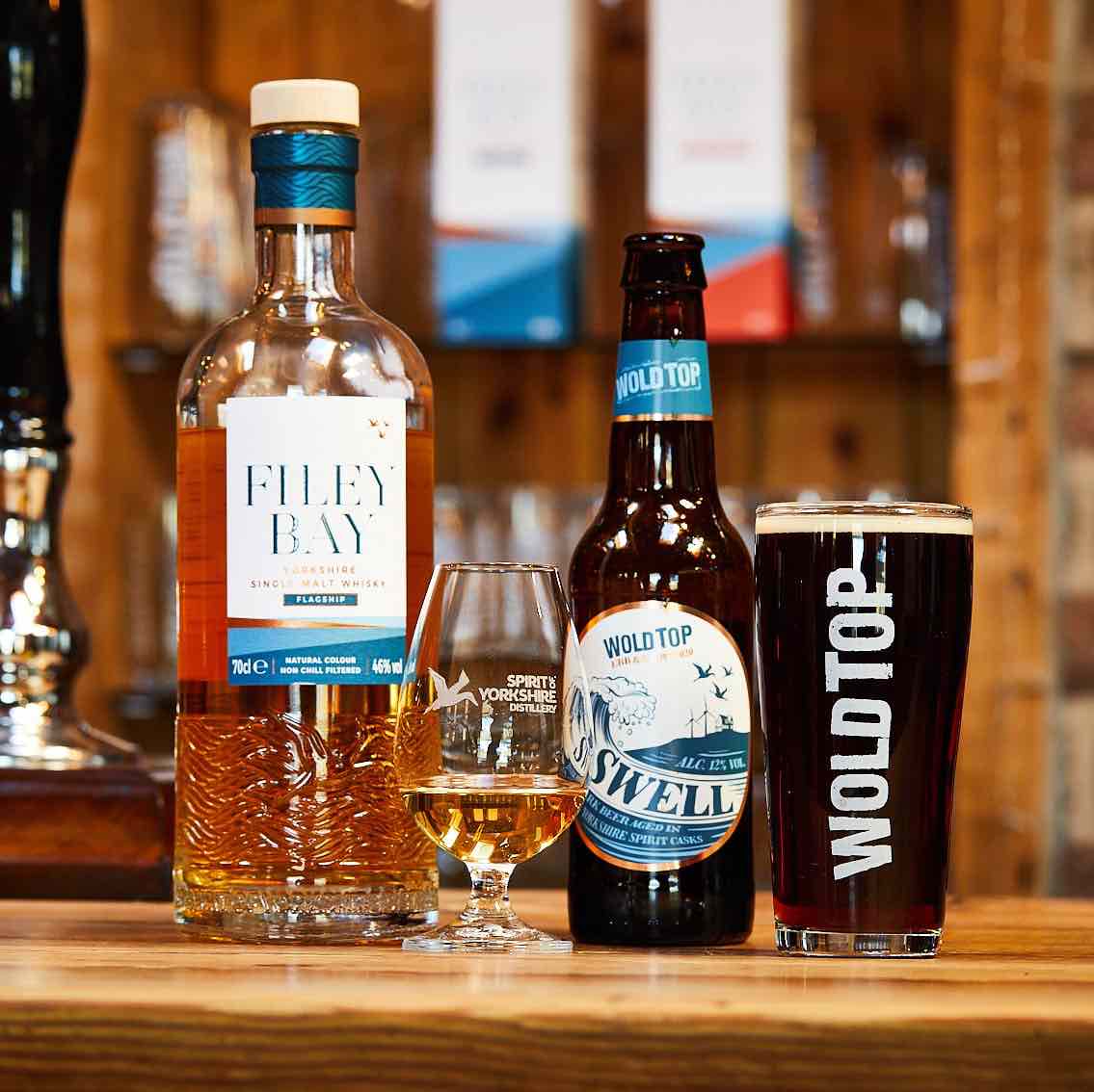 Filey Bay Whisky made at Spirit Of Yorkshire Distillery and Wold Top Brewery