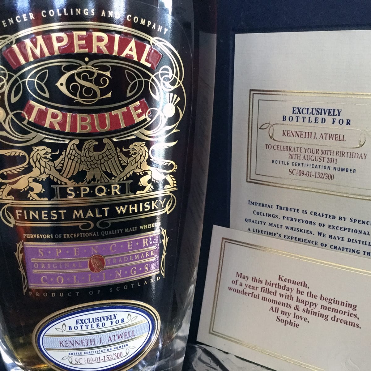 Imperial Tribute Premium Blended Scotch Whisky Gift With a beautiful bottle