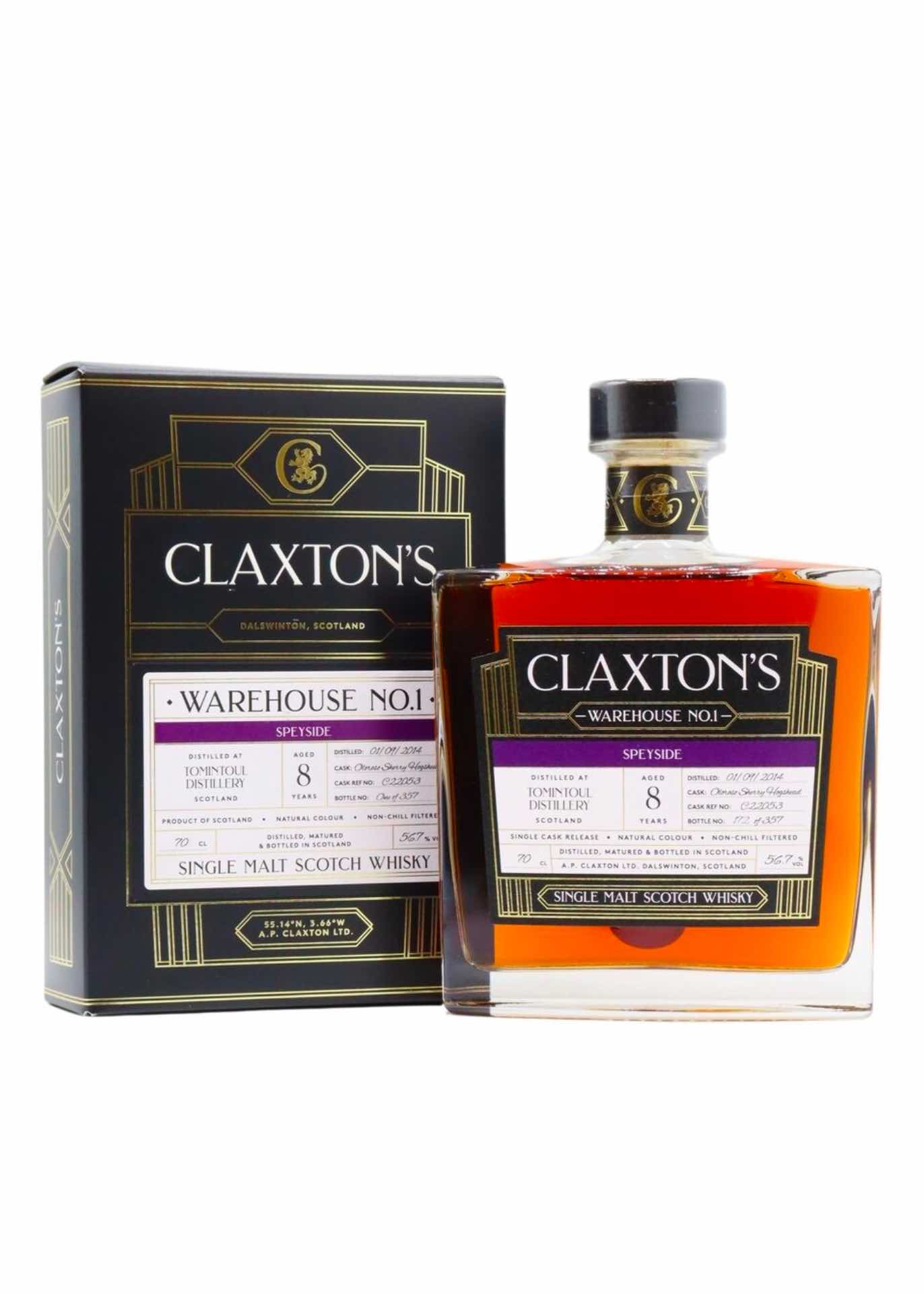 Claxton's Tomintoul 8 Year Old Oloroso Hogshead