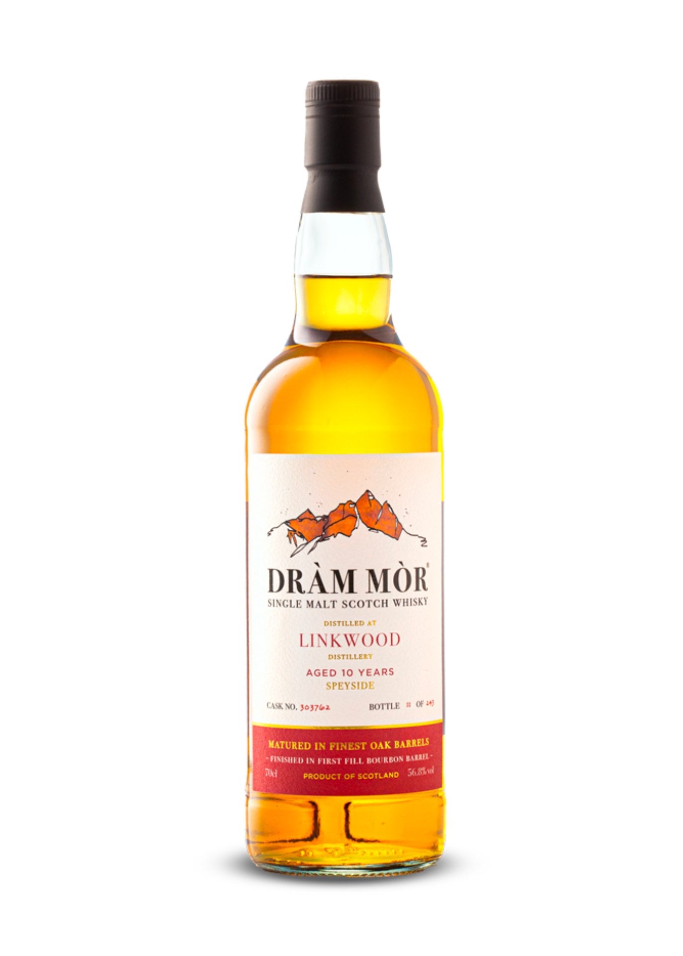 Dràm Mòr Linkwood 10 Year Old Bourbon Barrel