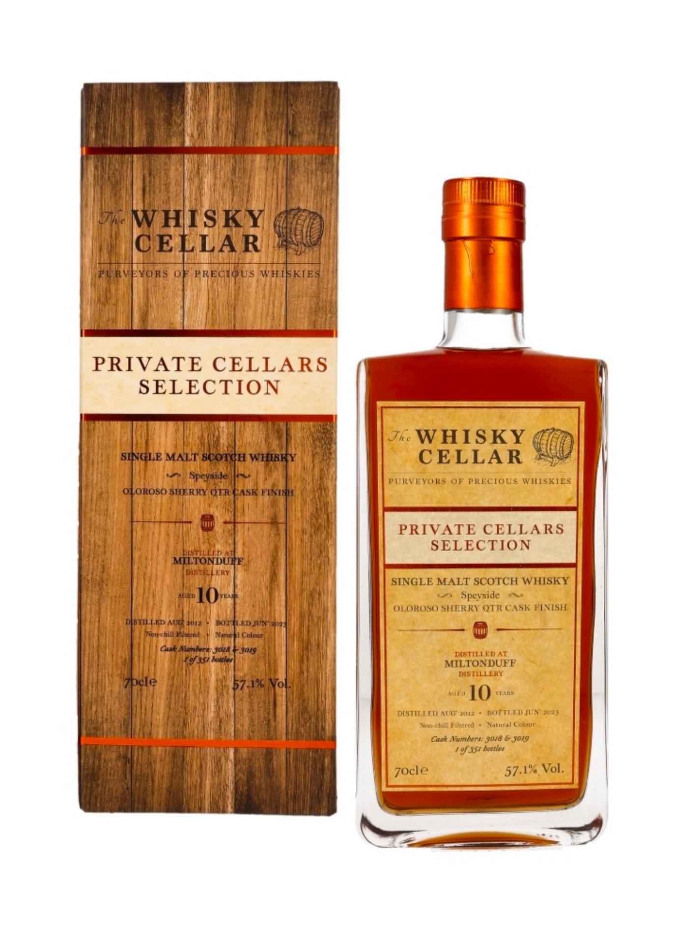The Whisky Cellar Miltonduff 10 Year Old Oloroso Sherry
