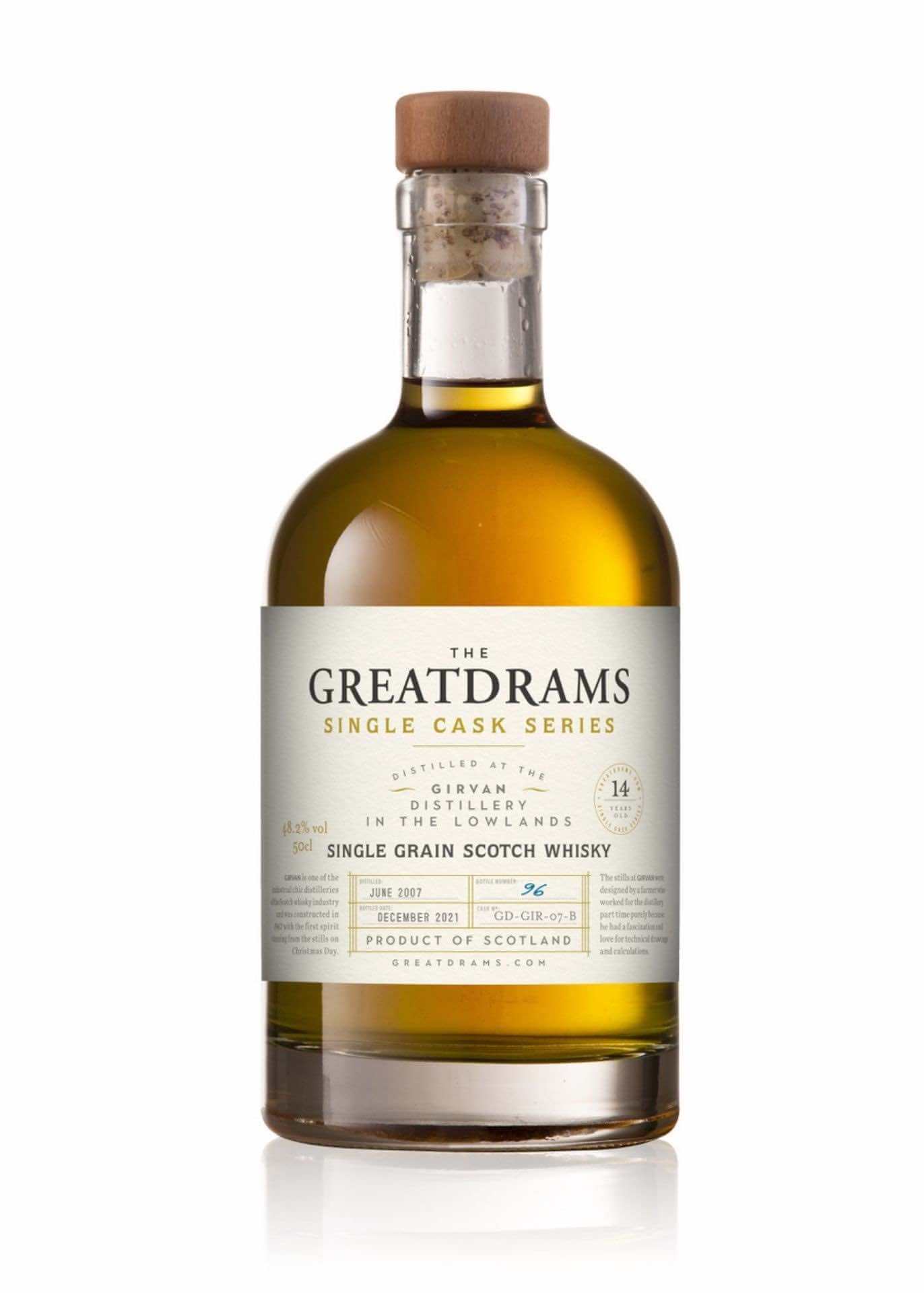 GreatDrams Girvan 14 Year Old Single Grain Scotch Whisky