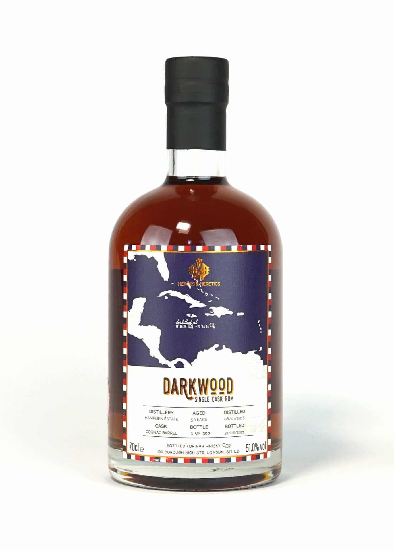 Heroes and Heretics, Darkwood Rum, Hampden Estate 5 Year Old