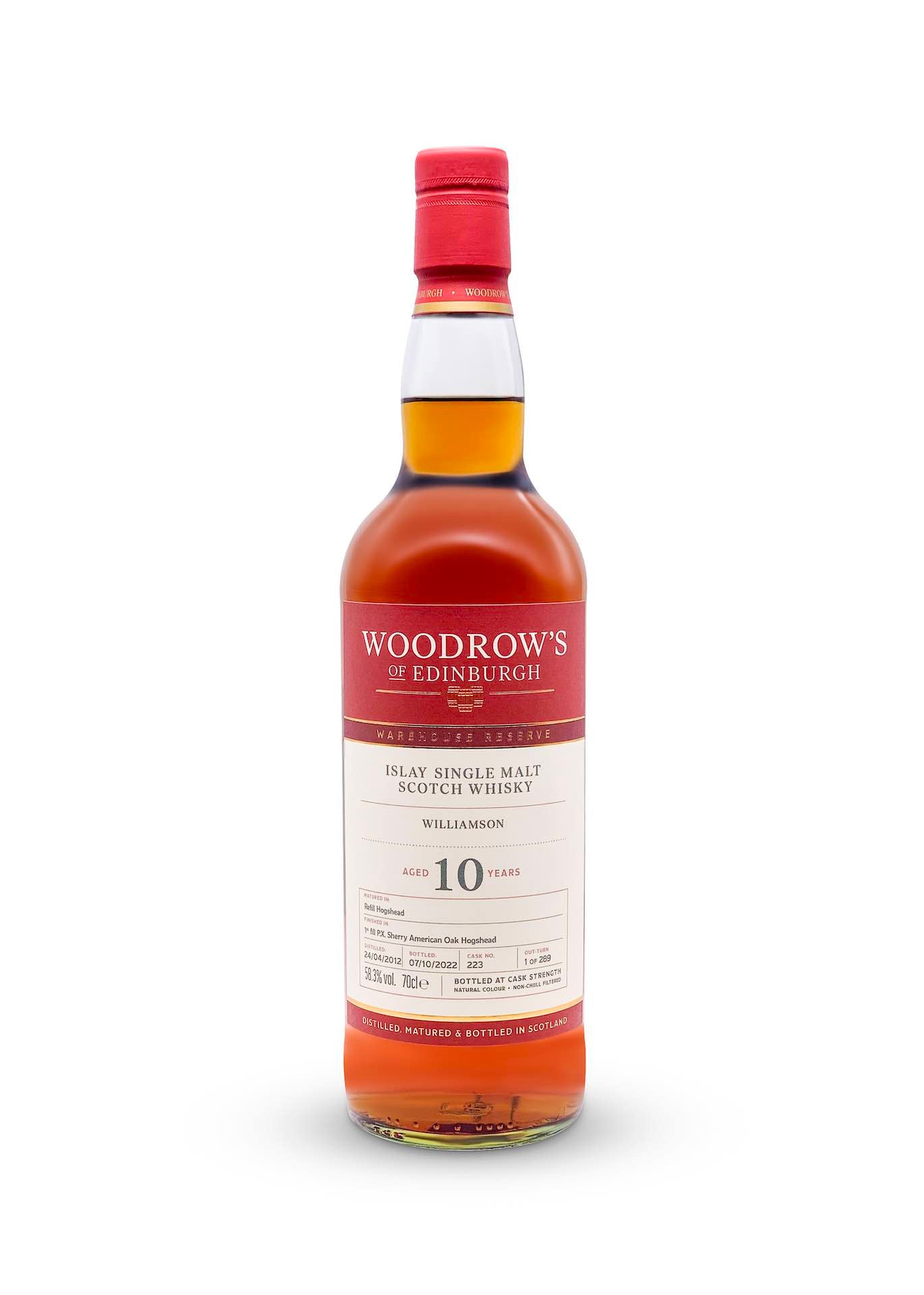 Woodrow's of Ediburgh Williamson 10 Year Old Whisky