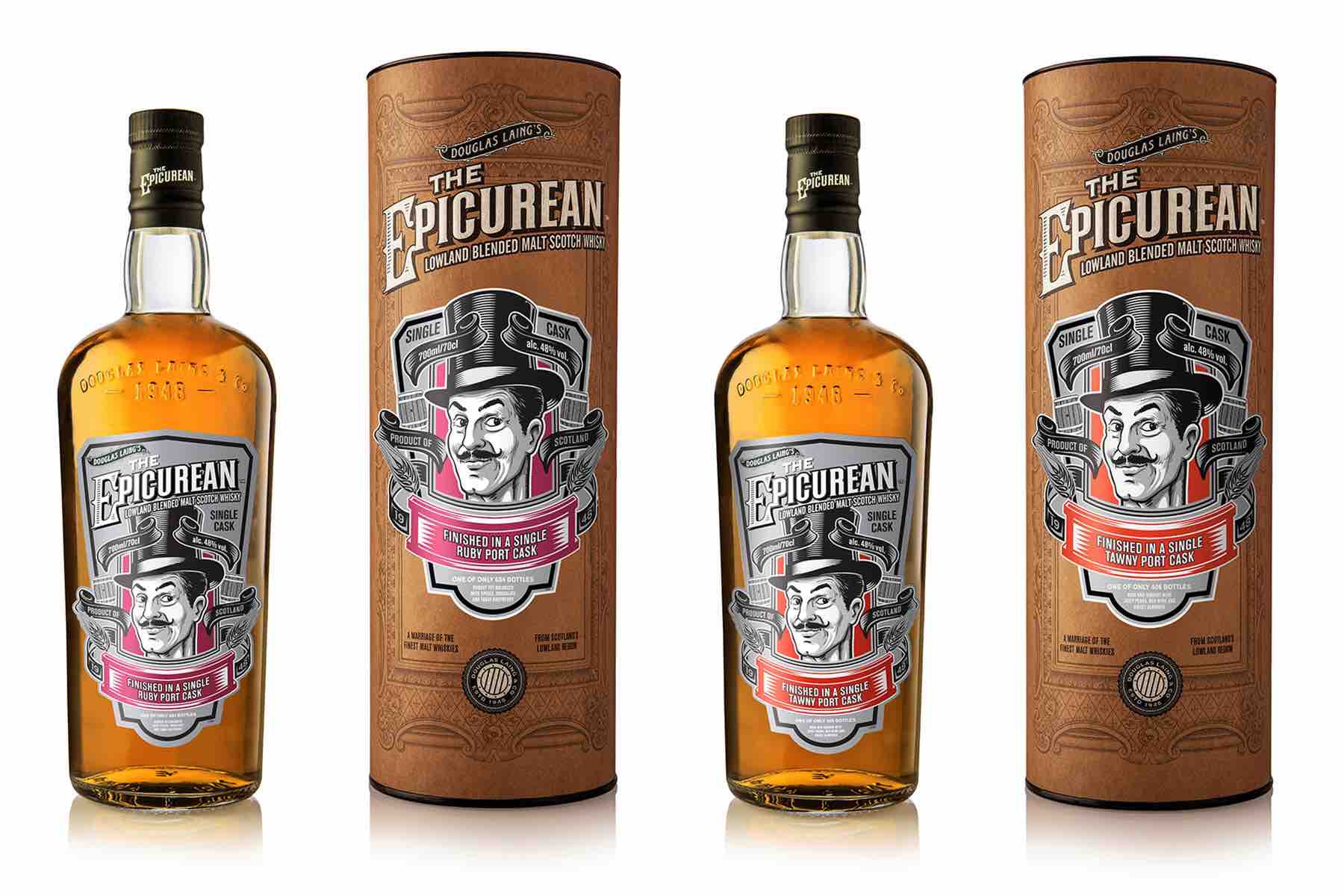 Douglas Laing Epicurean Wood Series Port Finished Single Cask whiskies