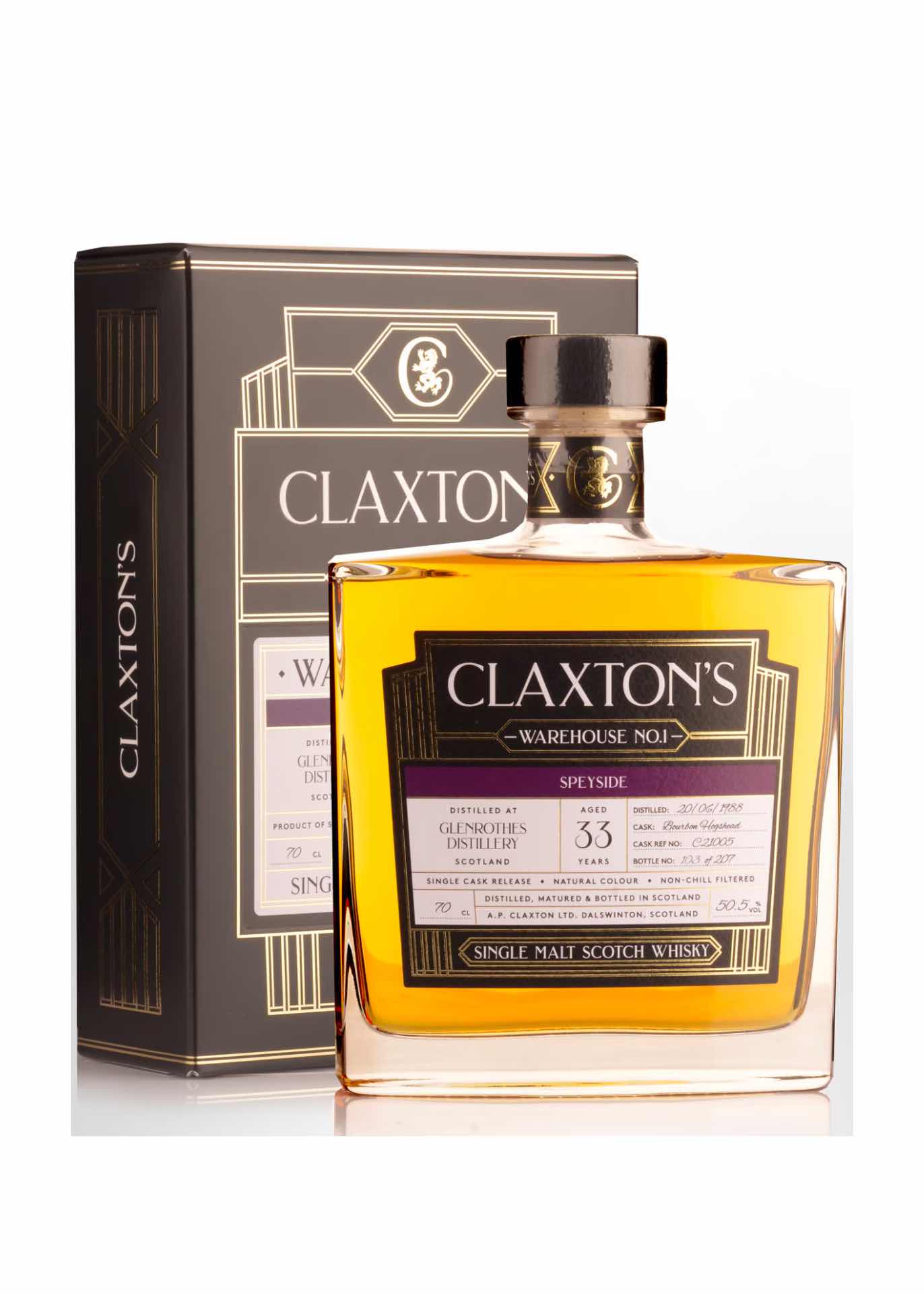 Claxtons Glenrothes 33 Year Old Bourbon Hogshead