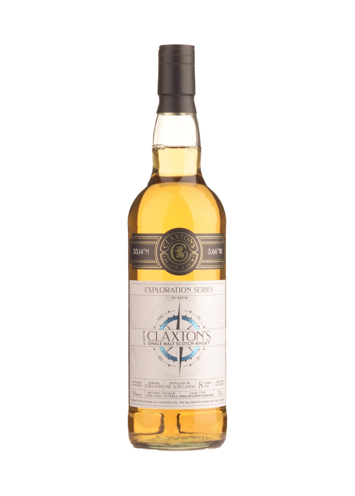 Claxton's Lowlands 8 Year Old PX Sherry Hogshead