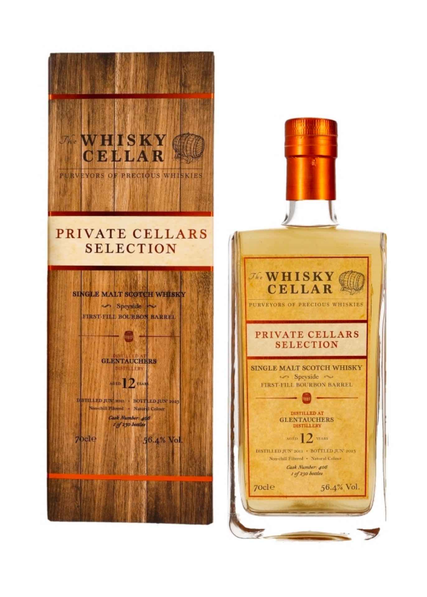 The Whisky Cellar Glentauchers 12 Year Old First Fill Bourbon