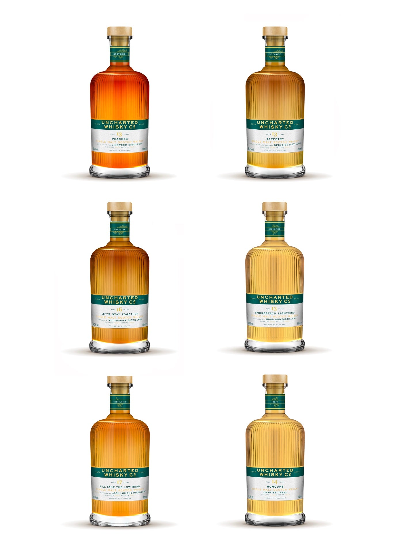 Uncharted Whisky, Virtual Tasting Set, 6 x 30ml Drams