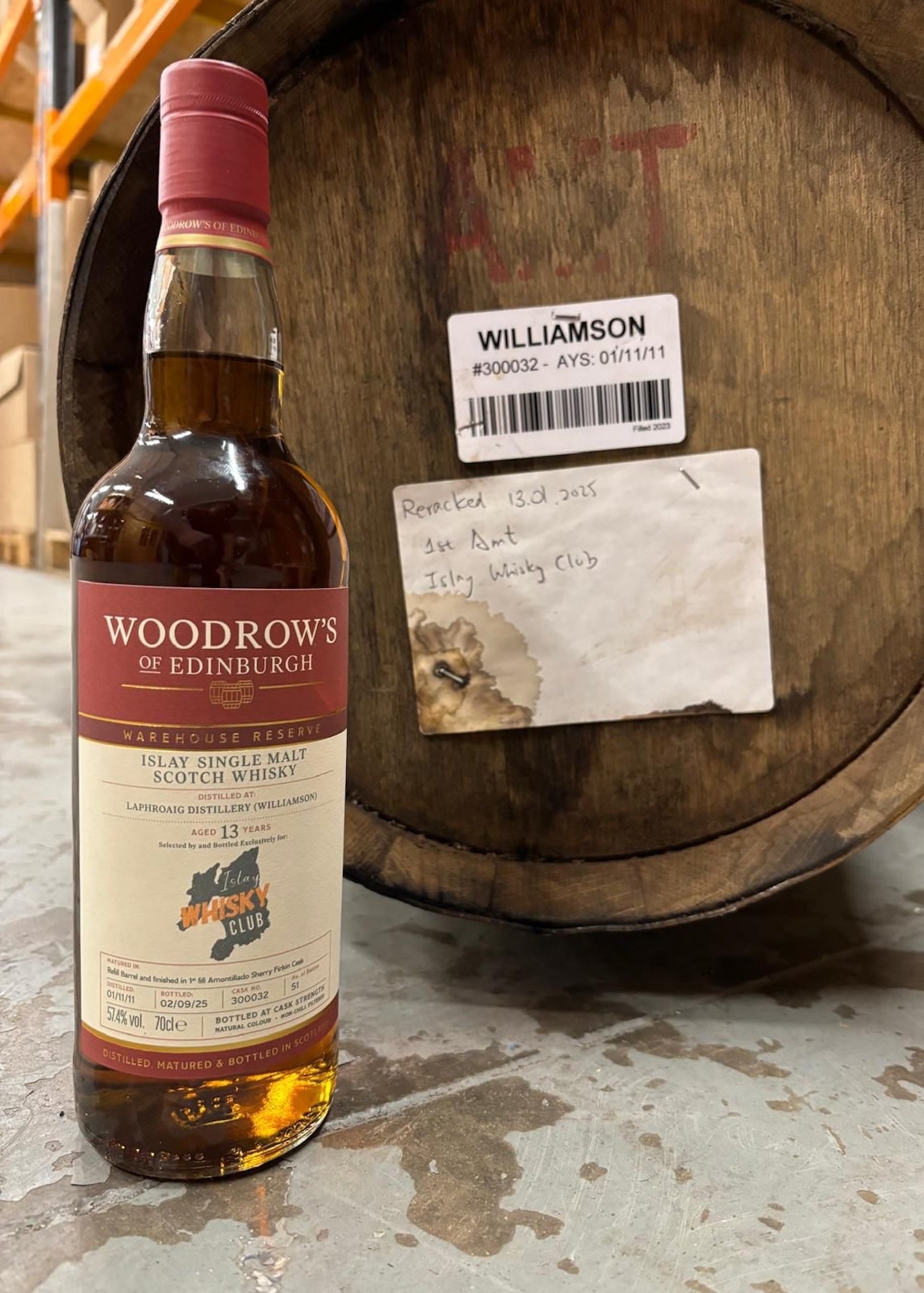 Woodrow's x Islay Whisky Club Williamson 13 Year Old
