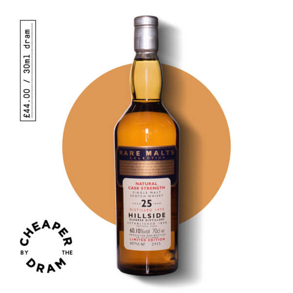 Cheaper By The Dram No.18, Hillside 25 year old single malt scotch whisky, bottle.jpg