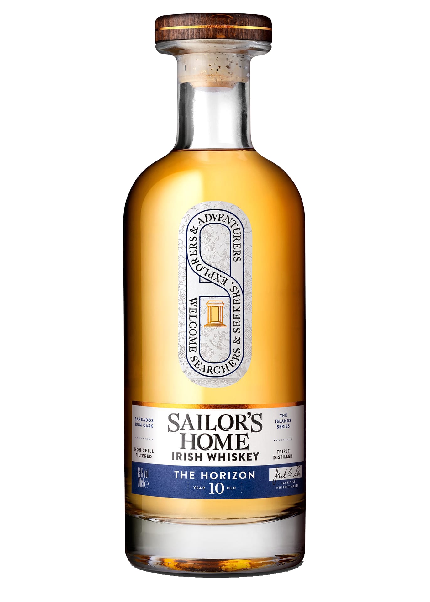 Irish Whiskey from Sailor's Home 10 year Old Triple Distilled Bottle