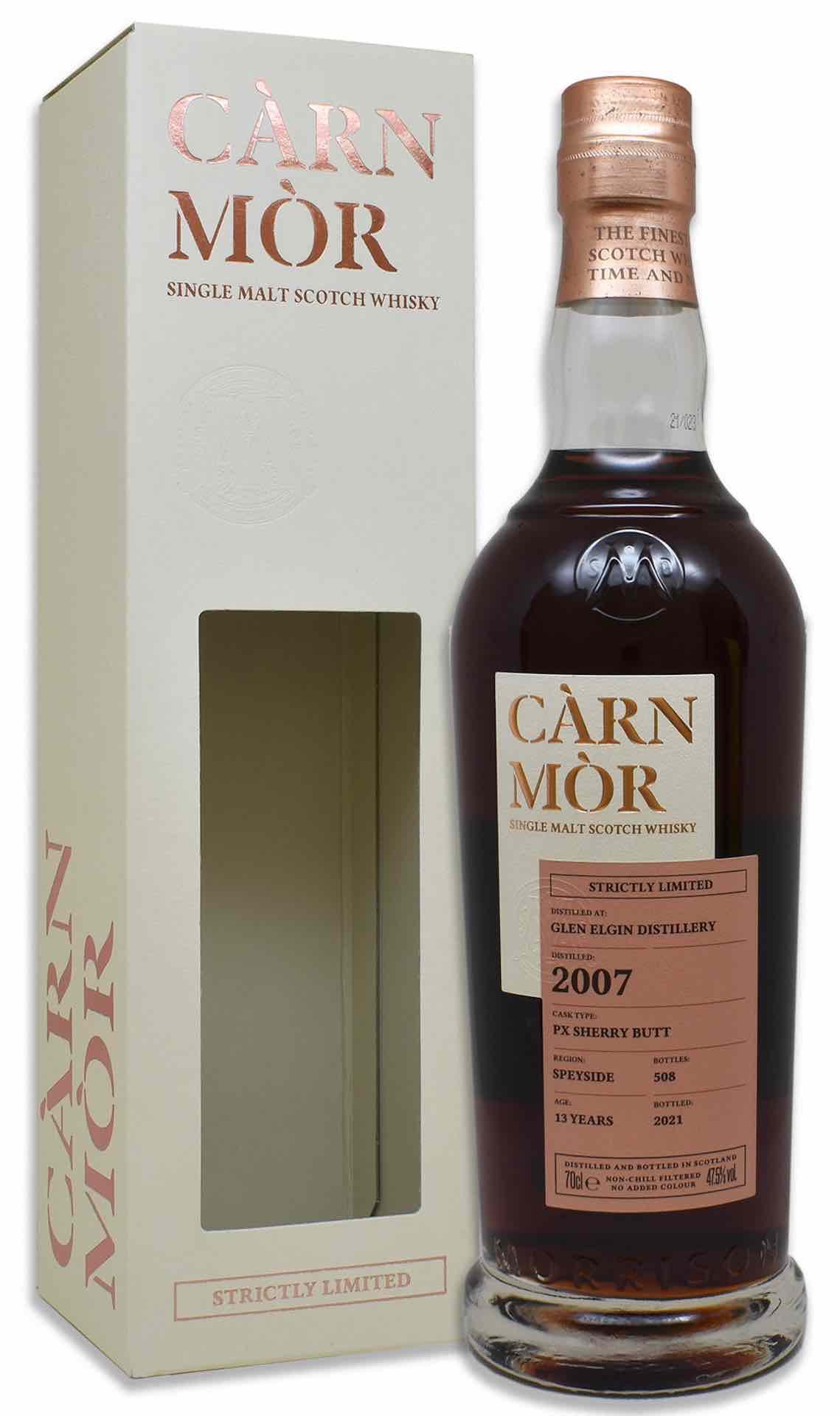 Càrn Mòr Glen Elgin 2007 PX Sherry Butt single malt scotch whisky