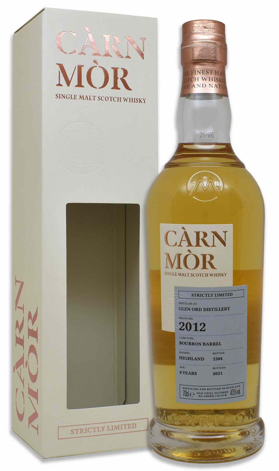 Càrn Mòr Glen Ord 2012 Bourbon Barrel single malt scotch whisky