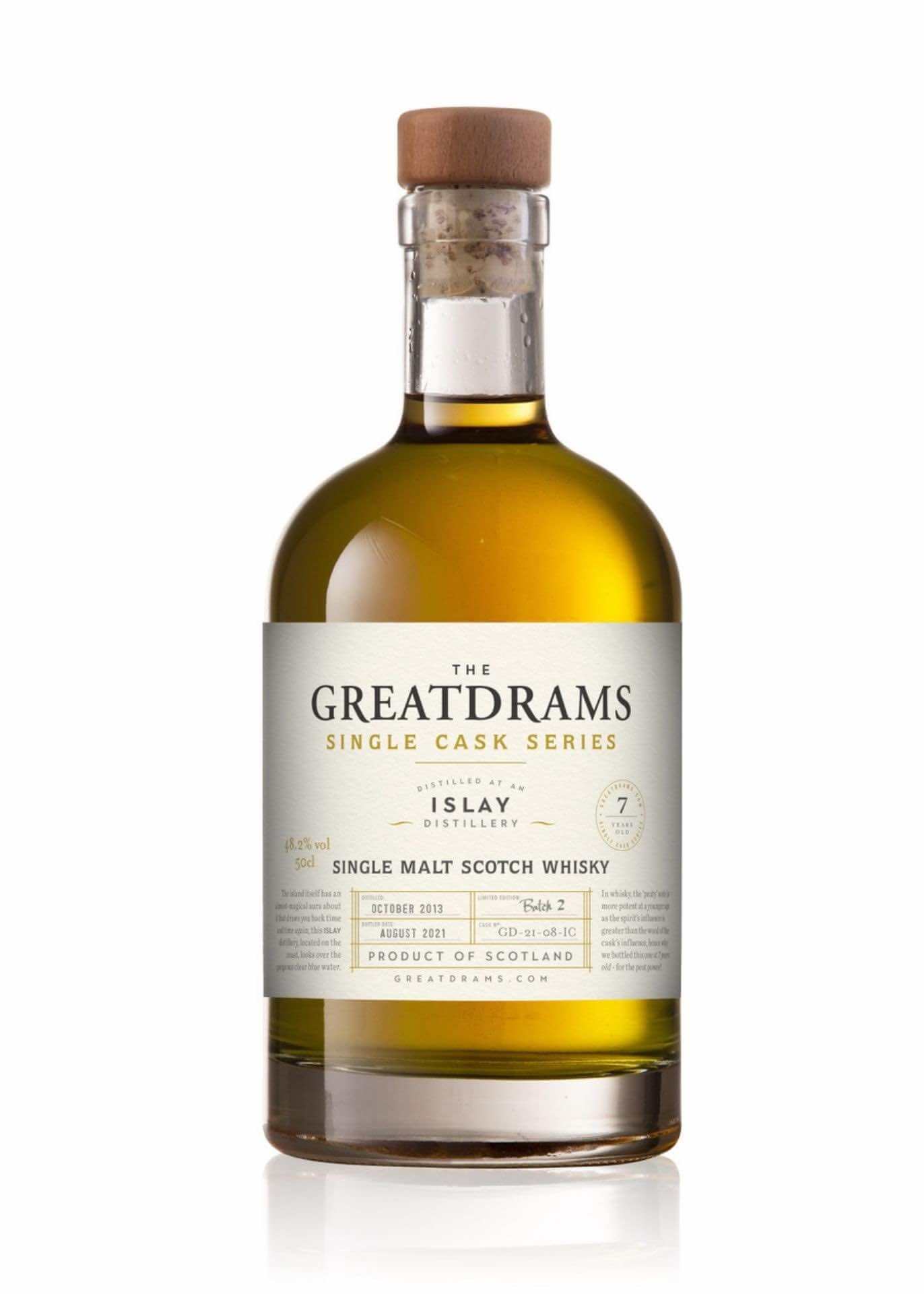GreatDrams Islay 7 Year Old Batch 2 Award Winning Single Cask Whisky