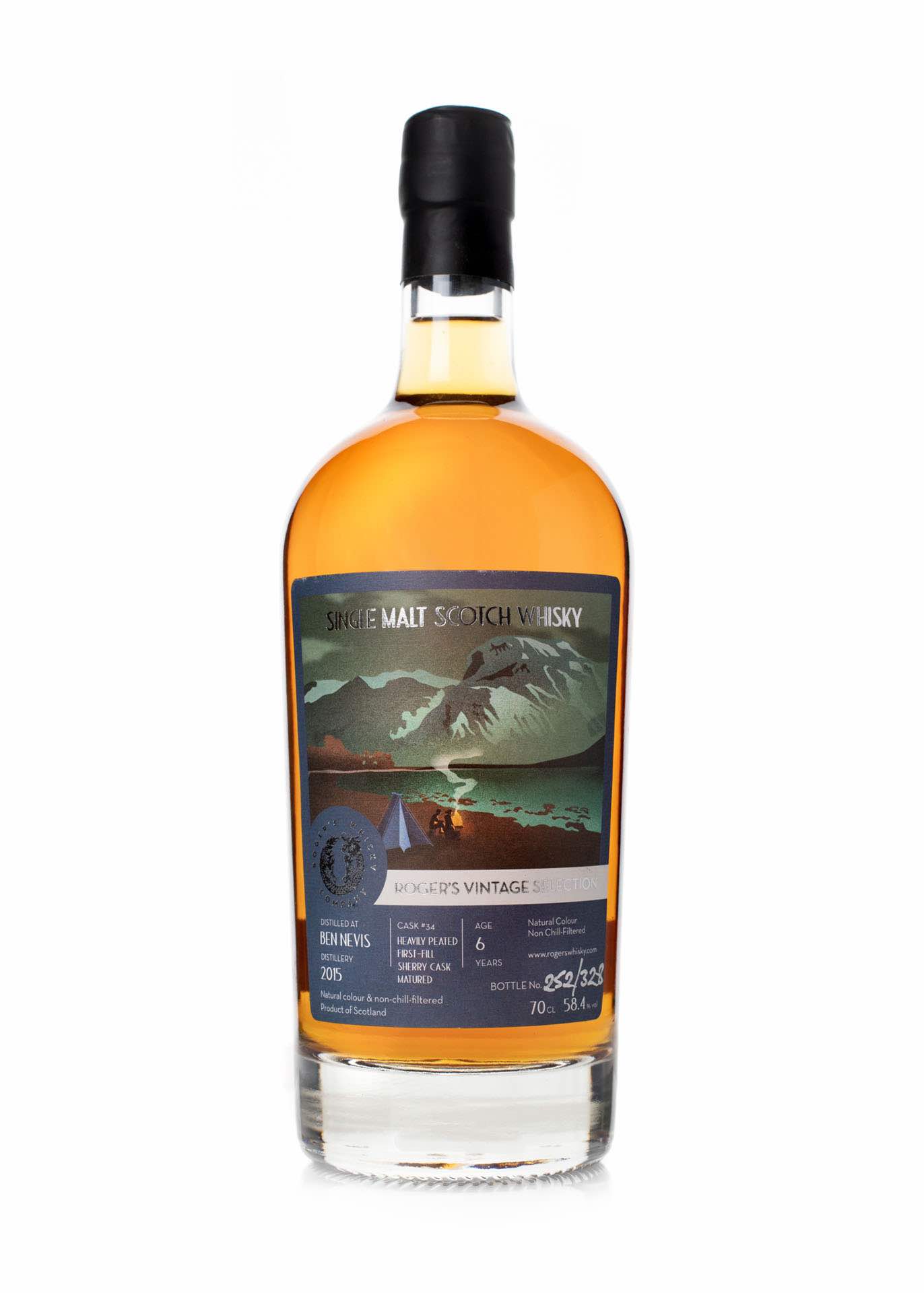 Rogers Whisky Co Ben Nevis 6 Year Old Peated Cask Single Cask Malt Scotch Whisky