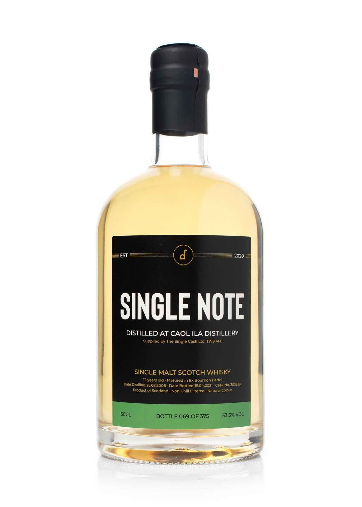 Single Note Caol Ila 12 Year Old Whisky